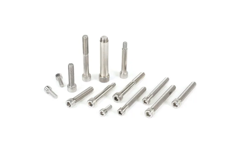 High-strength stainless steel socket cap screws for industrial use.