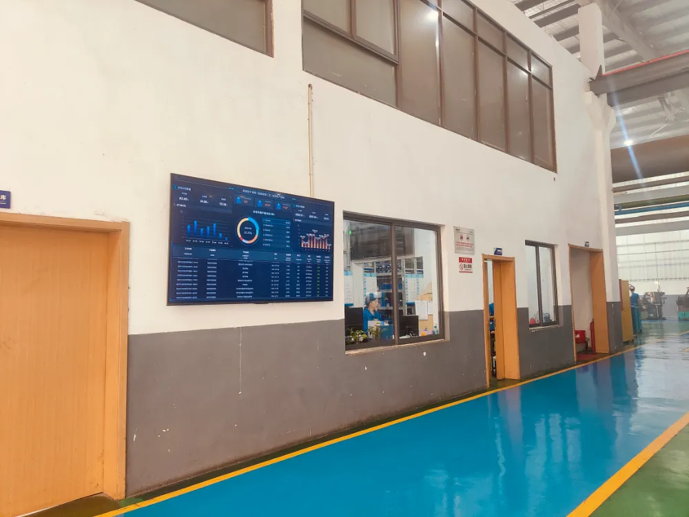 Real-time quality monitoring dashboard in the manufacturing facility.