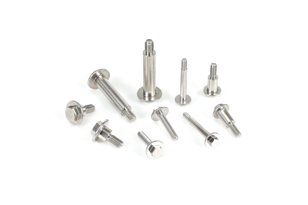 Precision-engineered shoulder bolts with hex flange for accurate alignment.