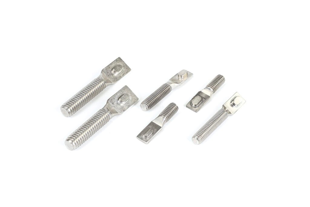 Stainless steel spade bolts for secure grounding connections